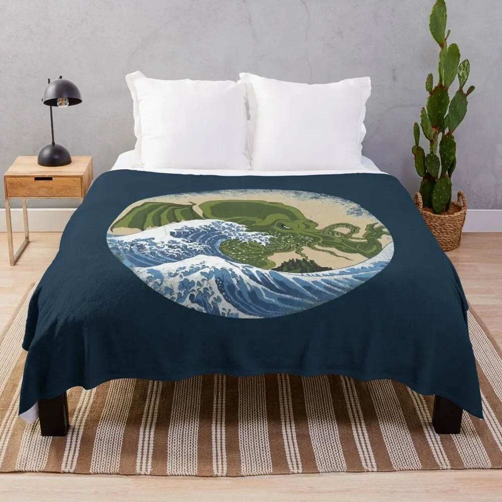 

Hokusai Cthulhu Throw Blanket Soft Beds Large Blankets