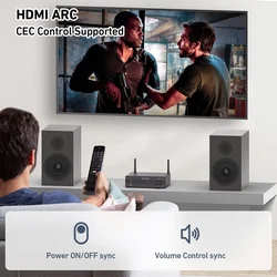 Bluetooth Stereo aptx HD Audio Preamplifier Receiver 2.1 Channel Mini Class D Integrated Amp for Home Speakers