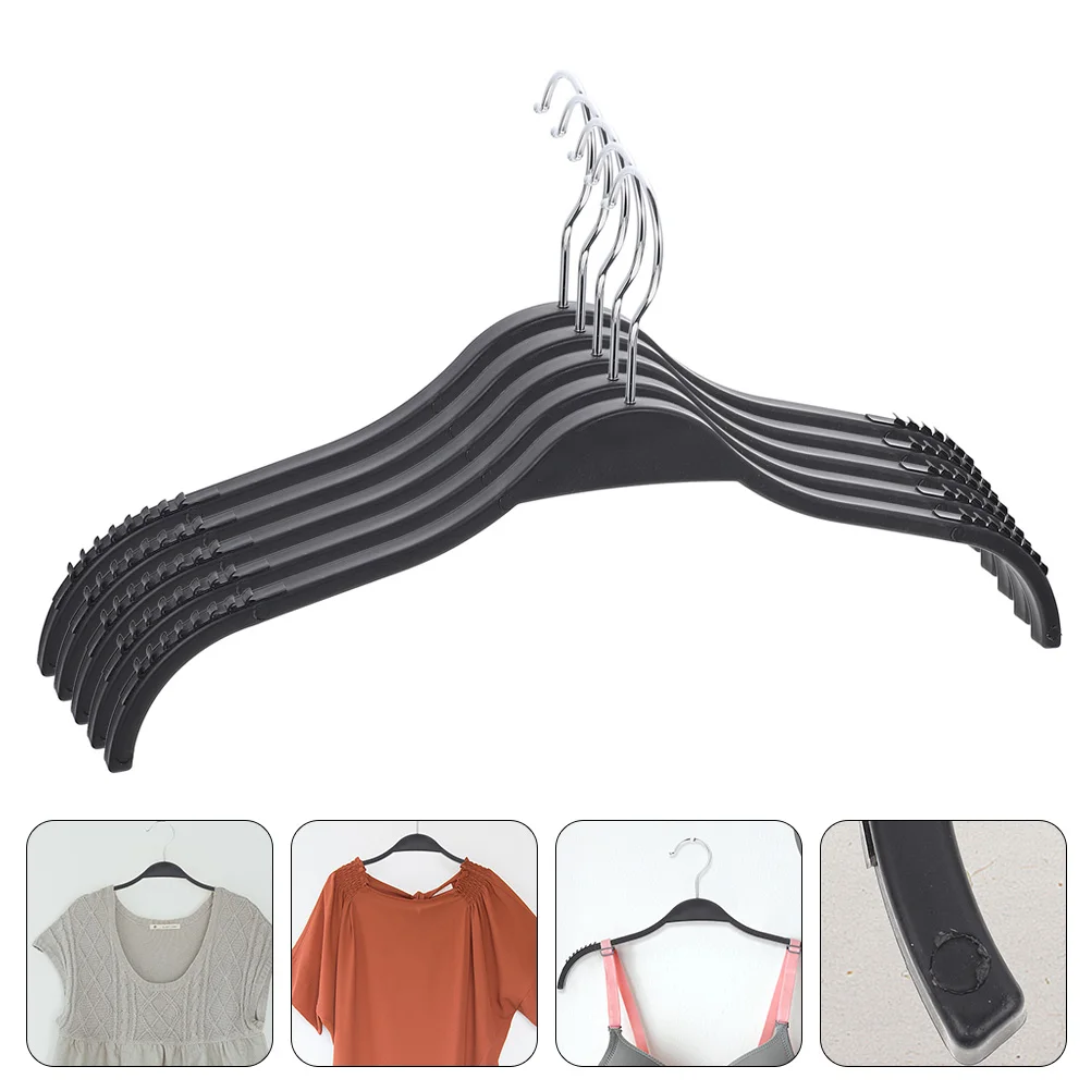 

5pcs Non-Slip Clothes Rack Heavy Duty Plastic Hangers Household Coathanger Anti-Skid Storage Rack Skirt Pants Closet Drying
