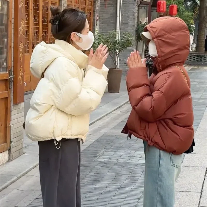 Cappotto in cotone dalla vestibilità ampia taglia ort Small Fem da donna Thiened inverno autunno primavera lavorato a maglia pane Sle