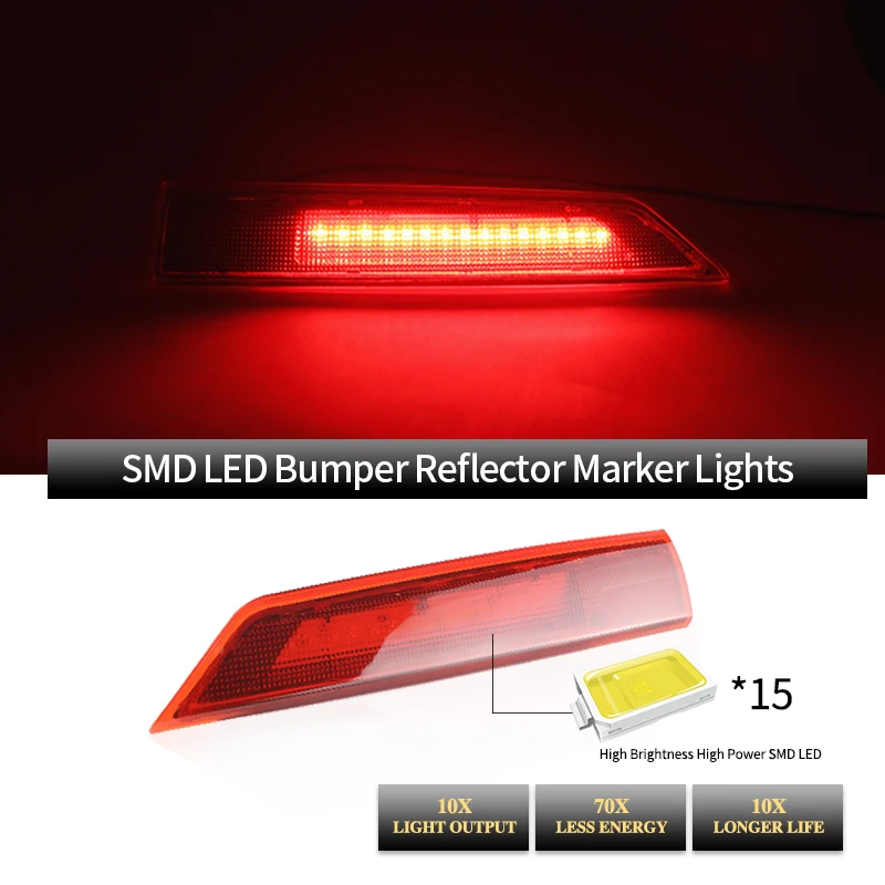 2 قطعة LED عالية جبل مصابيح الفرامل الثالثة إضافية الذيل وقف تحذير أضواء Canbus لفورد ترانزيت مخصص 2016-up اكسسوارات السيارات