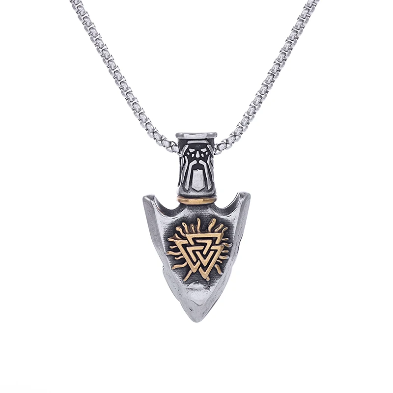 Vintage Nordic Celtic Thor Hammer Necklace Men\\\\\\\'s Amulet Silver Color Pendant  Jewelry Punk Necklace