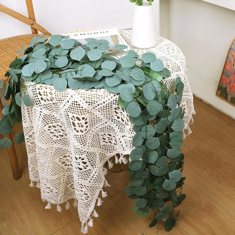 

210CM Fake Plants Green Eucalyptus Leaves Lvy Vine Home Room Wedding Party Decor Wholesale Diy Hanging Garland Artificial Plants