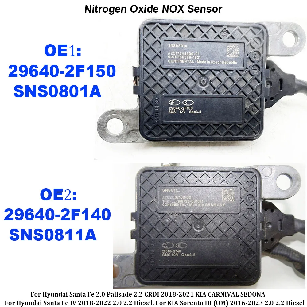 

29640-2F150 SNS0801A 29640-2F140 SNS0811A Nitrogen Oxide Senor NOx Sensor For KIA Hyundai 296402F150 296402F140