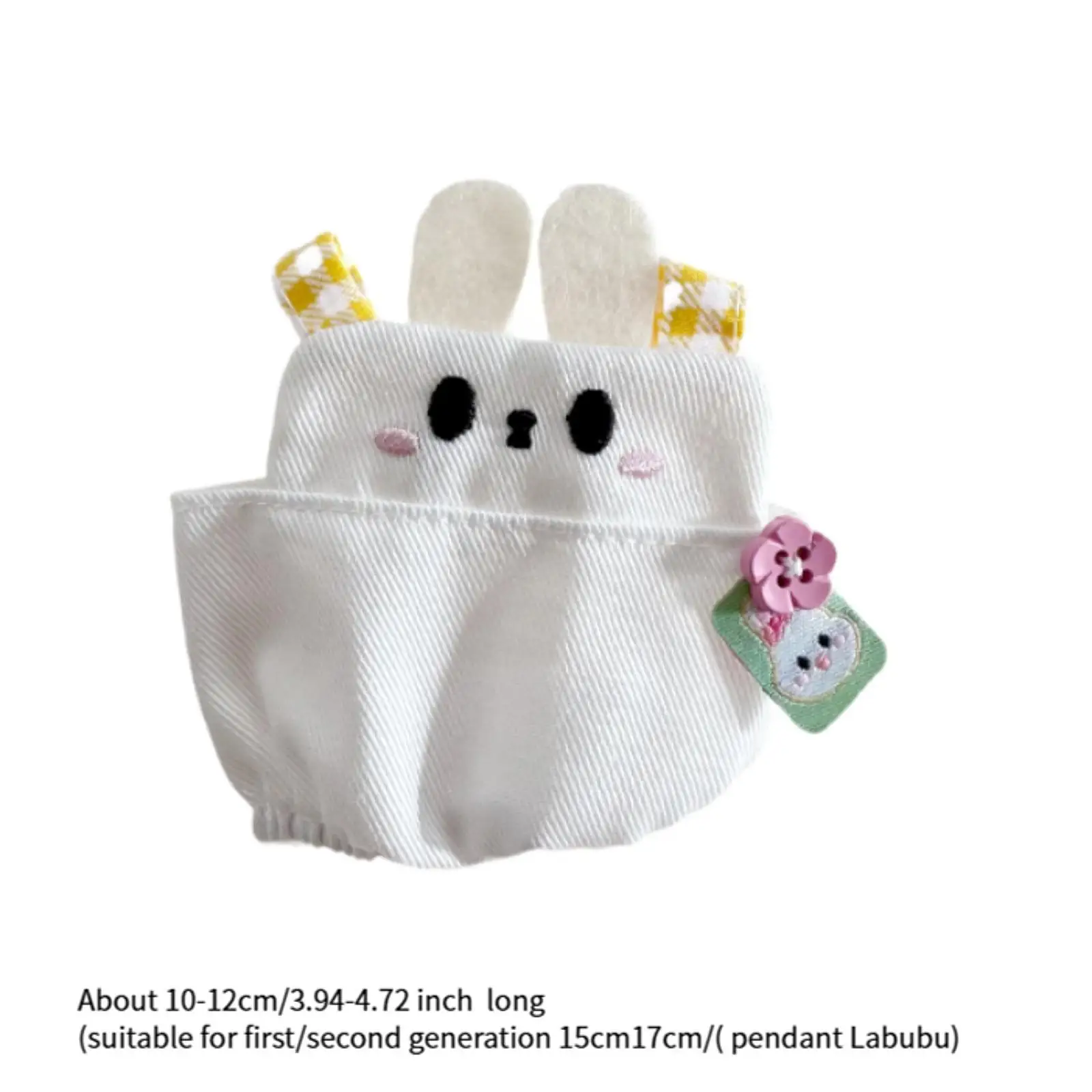 Pantalon à bretelles pour poupée en peluche, vêtements pour poupée de 15cm/5.91 pouces, cadeau pour petites filles
