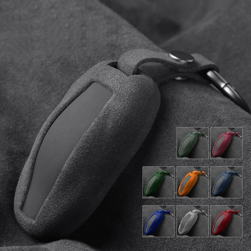 

Solid Color A-lcan tara Car Key Cover Shell For Tesla Model 3 Model Y Model S Model X Remote Key Protective Case Car Accessories