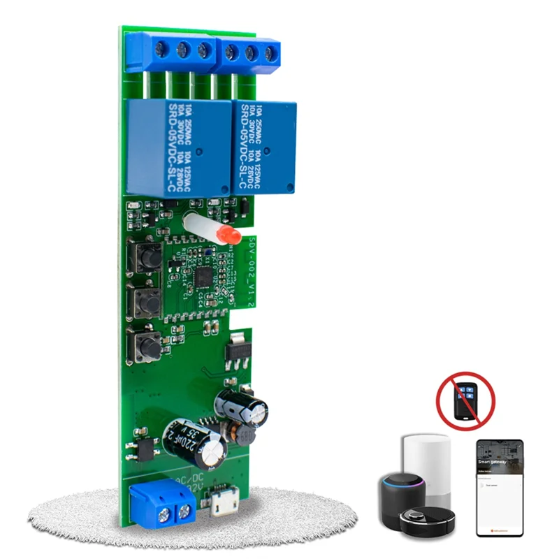 ABGN Ewelink 2 ช่อง Wifi Electric Linear Actuator Motor Controller 12V 24V 110V 220V 2CH รีเลย์ขัดขวาง