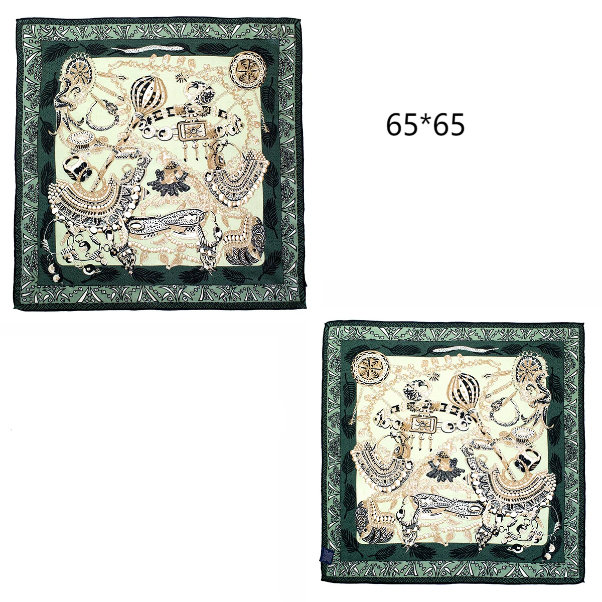 

65CM Square Scarf Women Double Face Print Bandanas Hair Clothing Bag Accessories Mother Lover Christmas Gift