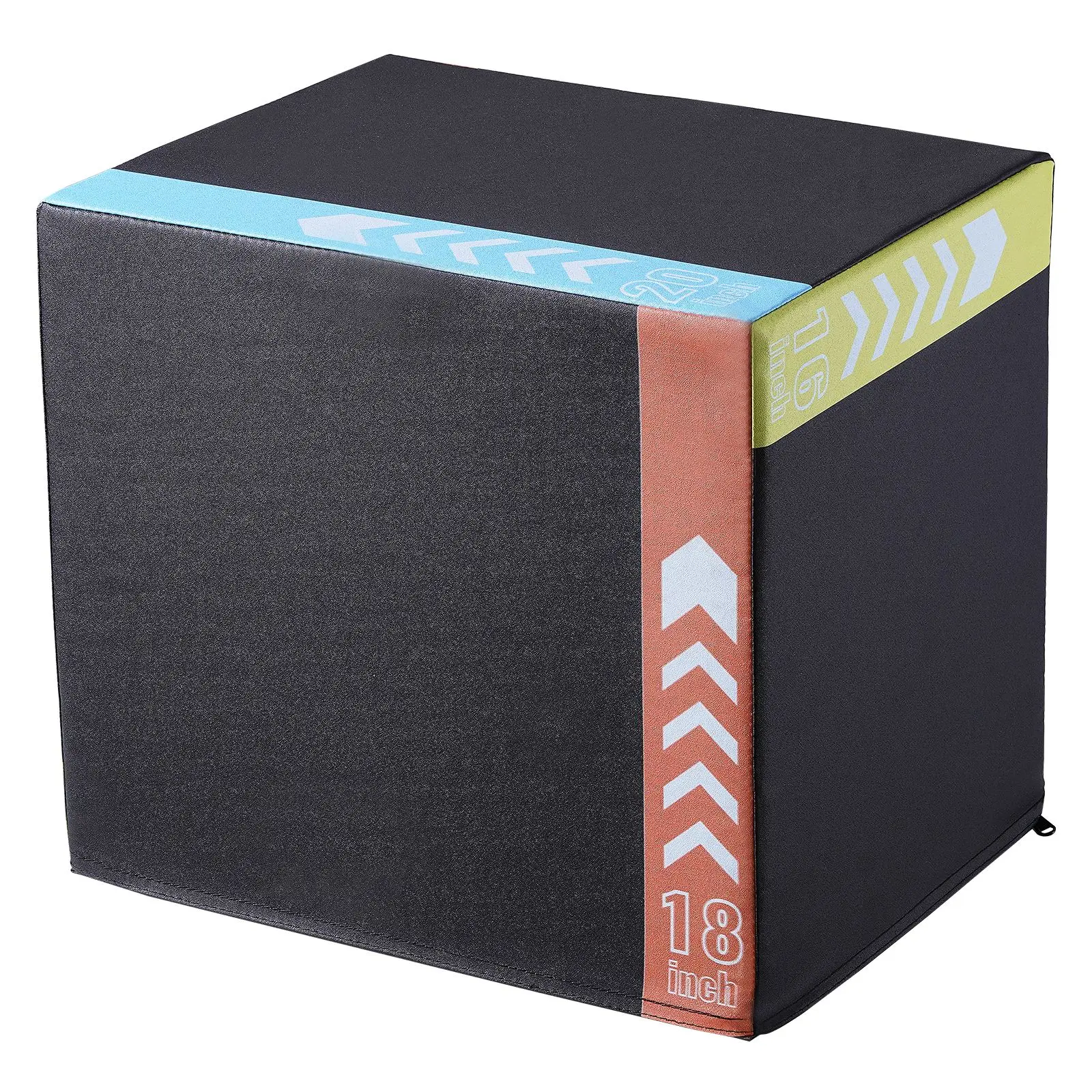 3 in 1 Plyometric Jump Box, 20/18/16 Inch Cotton Plyo Box, Platform & Jumping Agility Box, Anti-Slip Fitness Exercise Step Up Bo