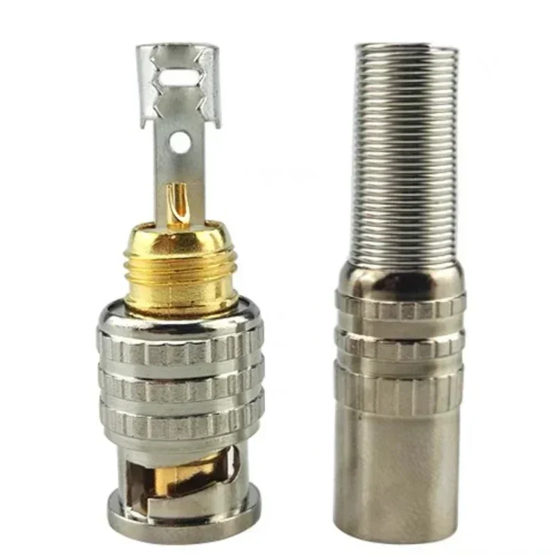 5Pcs BNC Solderless Connector Q9 HD Video Oscilloscope Male Plug Welding Free 75-5 Ohm Monitoring Weldings Cable Connectors