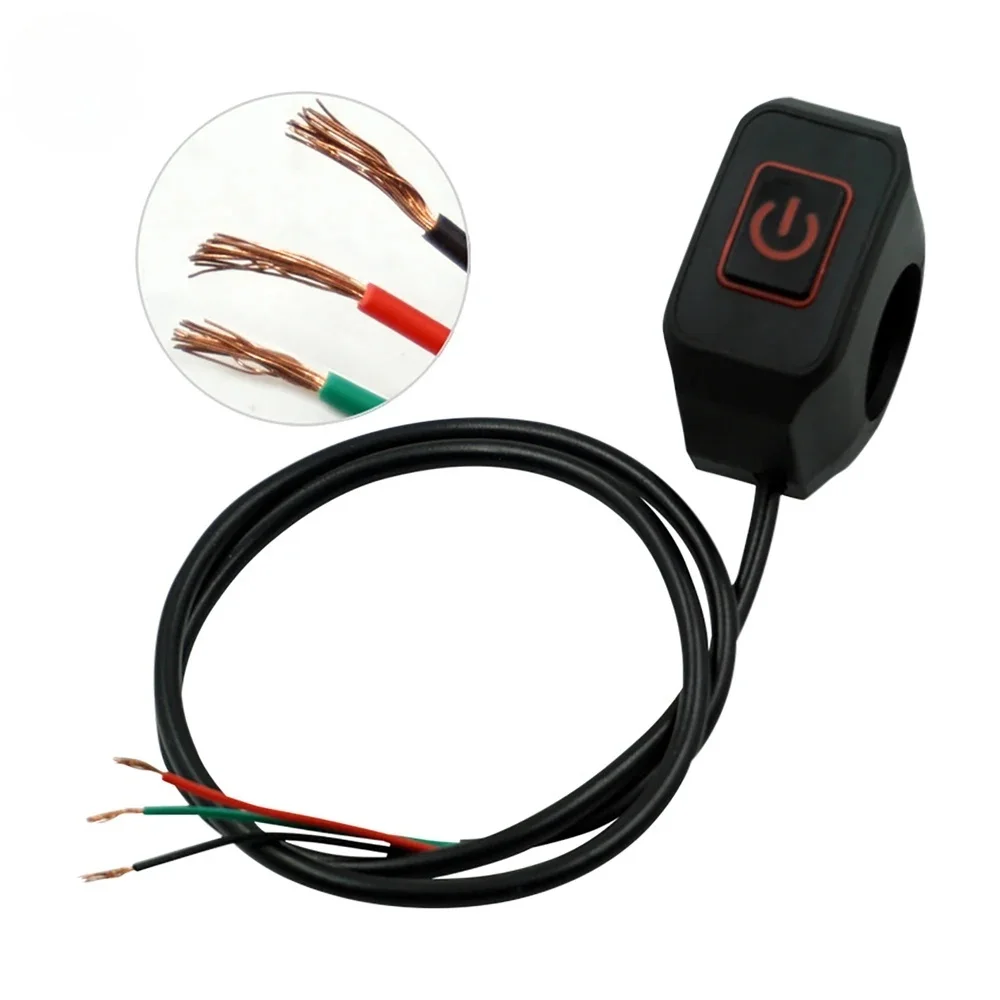 1pc 12V Universal Motorcycle Handlebar Power Control Switch Button For Scooter Electric Bike ATV Modification Parts