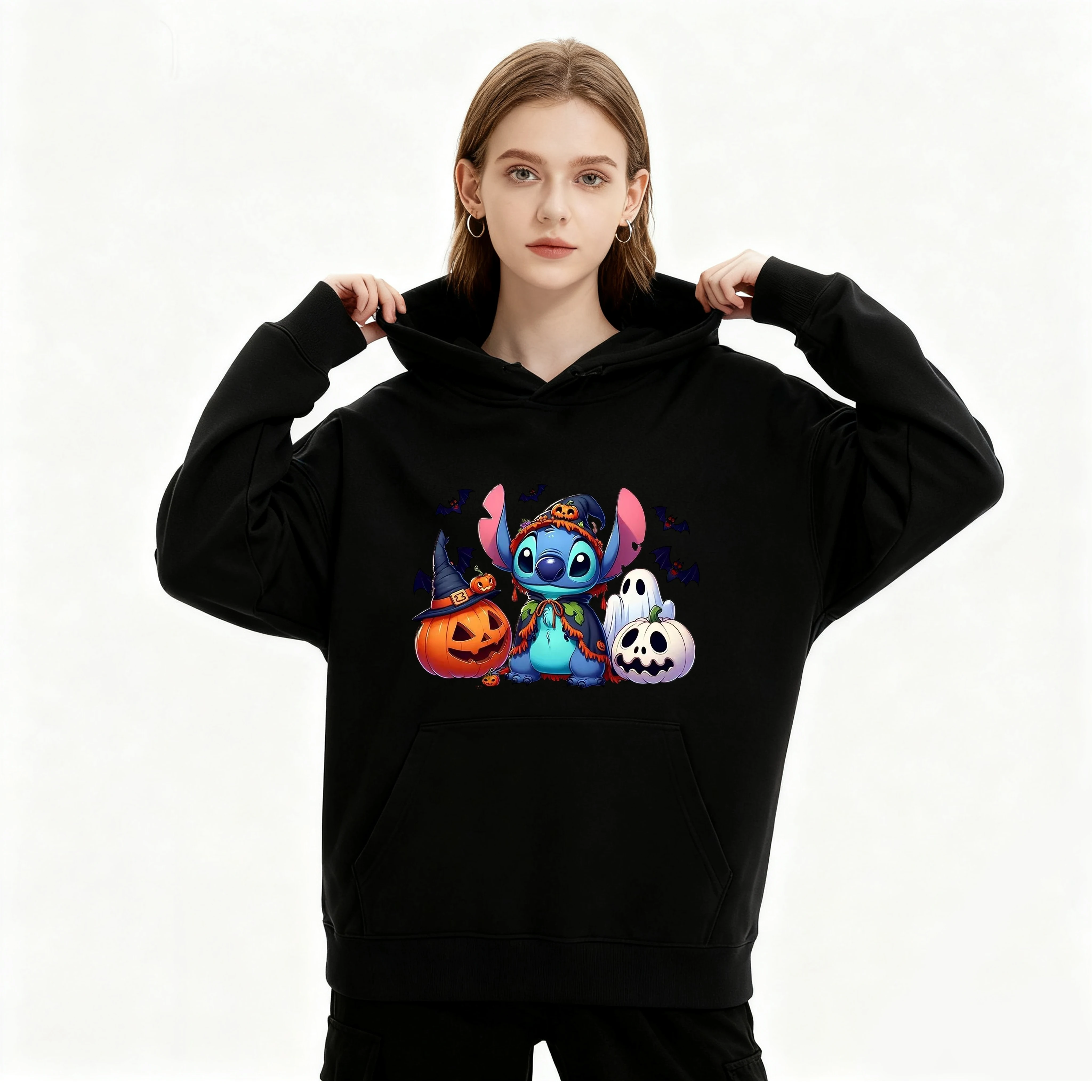 ستيتش الهالوين أزياء رياضية مقنعين سترة ديزني عنصر نمط الطباعة الرياضية مريحة لطيف الترفيه الحياة اليومية