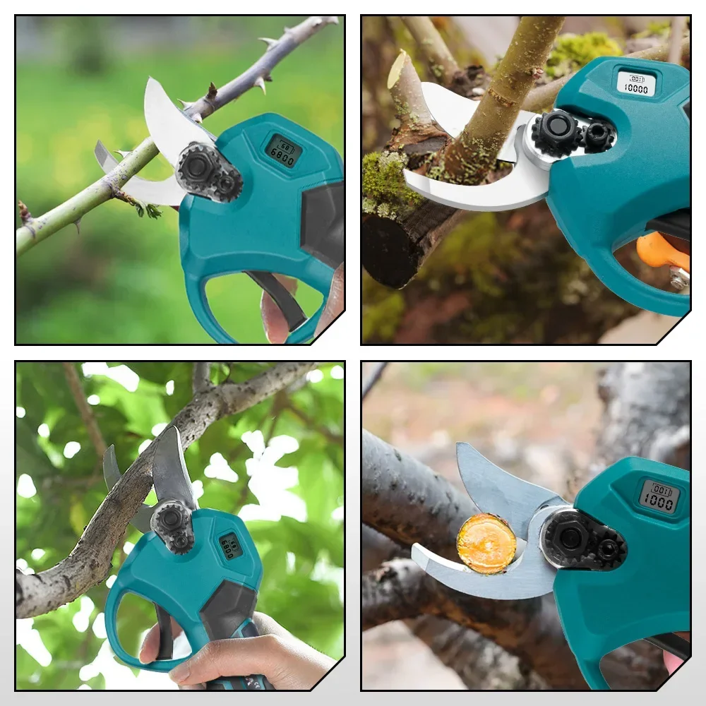 Yofidra 30mm Brushless Electric Pruner Shear 2 Gears Cordless Fruit Tree Bonsai Pruning Electric Scissors For Makita 18V Battery