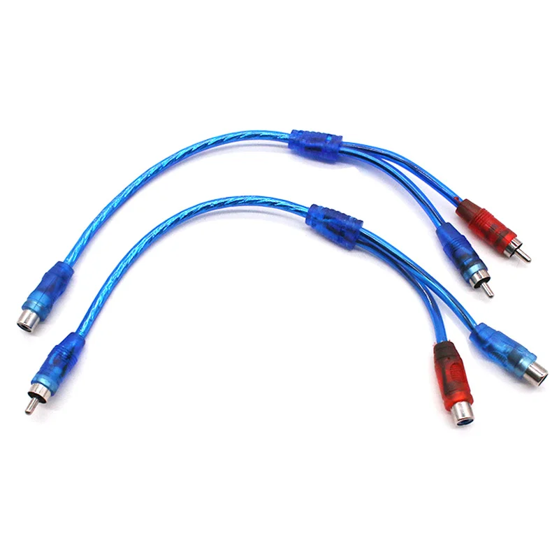 High Quality Car MP3 Audio 1 Male To 2 Female Y Splitter Cable Adapter Cord Converter Car AUX Amplifier Car Speaker Adapter