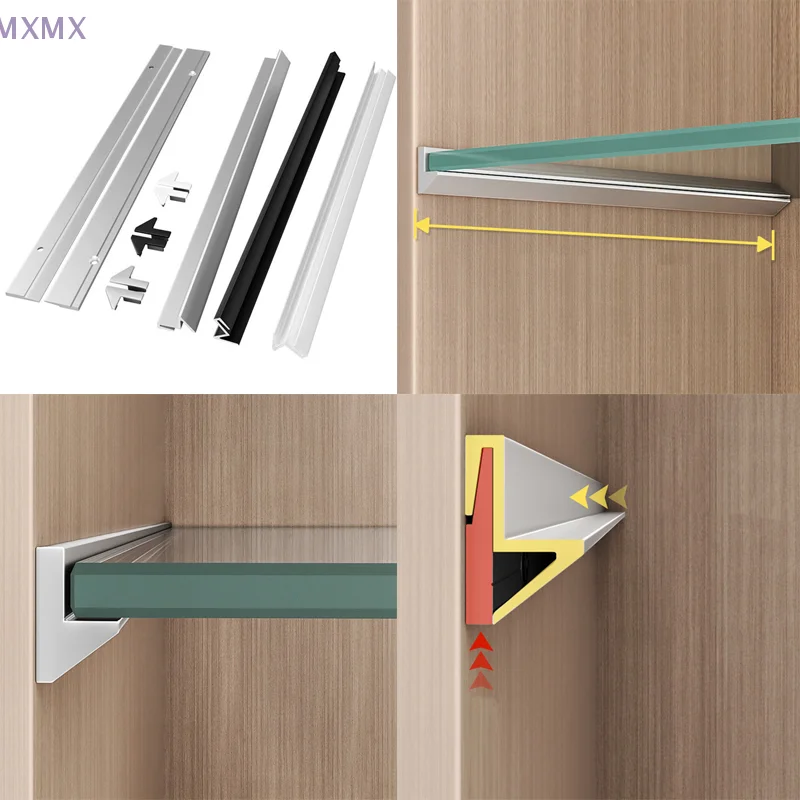 Uchwyt mocujący ze stopu aluminium, mocowany na zatrzask, wytrzymały wspornik półki szklanej, wspornik szafki z szklanym blatem, akcesoria do wyposażenia domu.