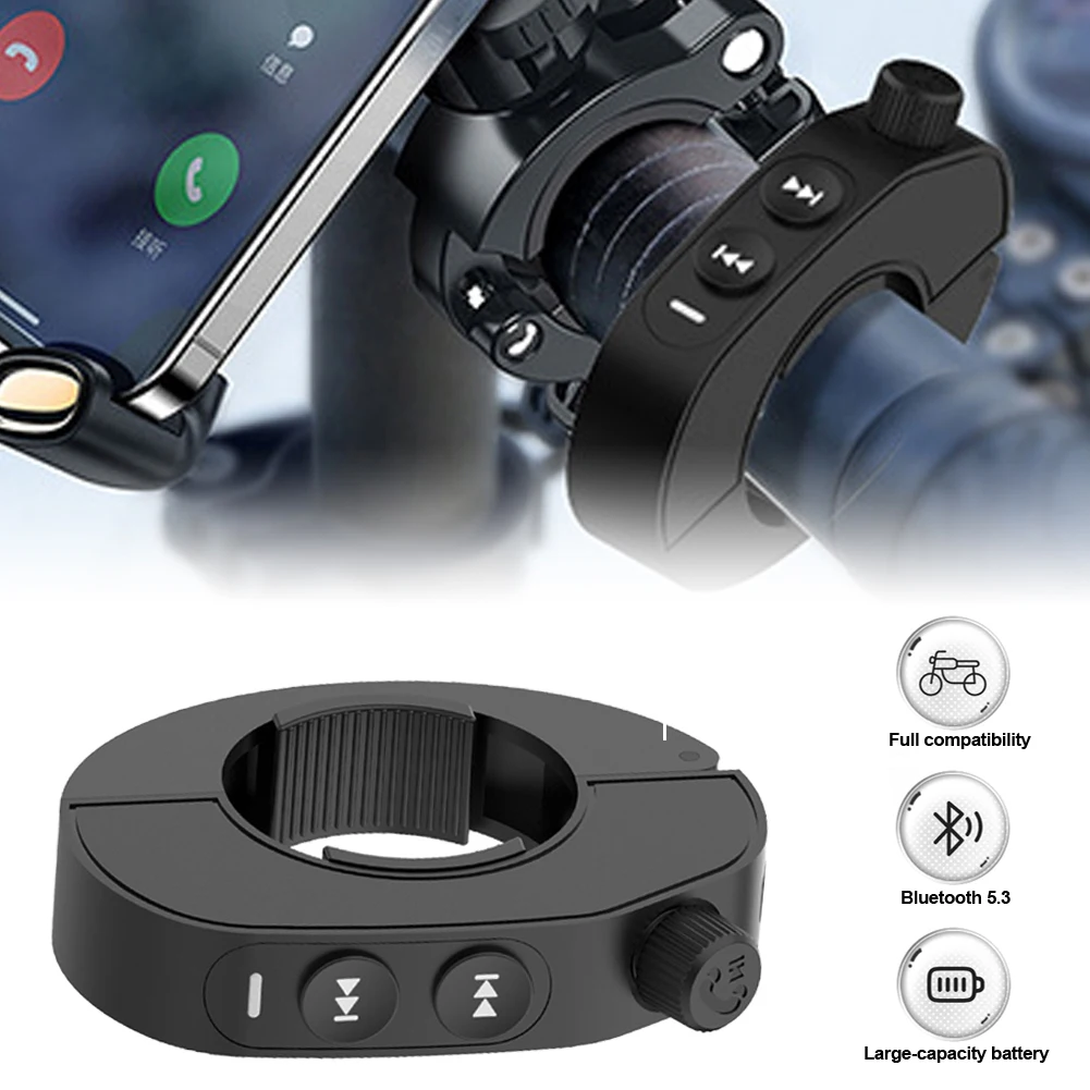 

Motorcycle Handlebar Control Bluetooth-compatible Wireless Hands-free Calls Remote Control Waterproof Bike Handlebar Media