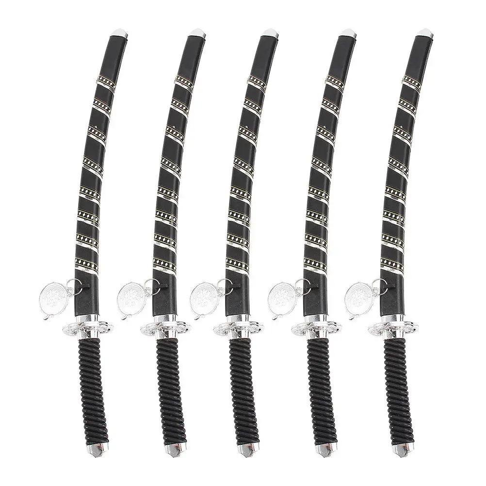 1 set 5 stuks Japanse Samurai kleine plastic zwaarden creatieve cosplay rekwisieten kinderen fantasiespel prestatiebenodigdheden
