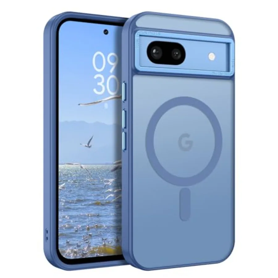 

for Google Pixel 8a Case, Google 8a Magnetic Case [Compatible with MagSafe] Translucent Matte Slim Shockproof Anti-Fingerprint