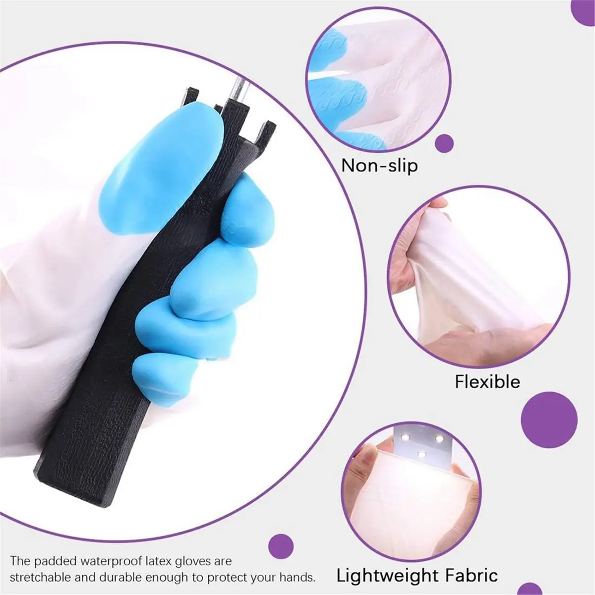 Fiberglass Roller Tools Kit, 4Pcs Bubble Paddle Rollers, Detail Brush & Gloves for Resin Laminating