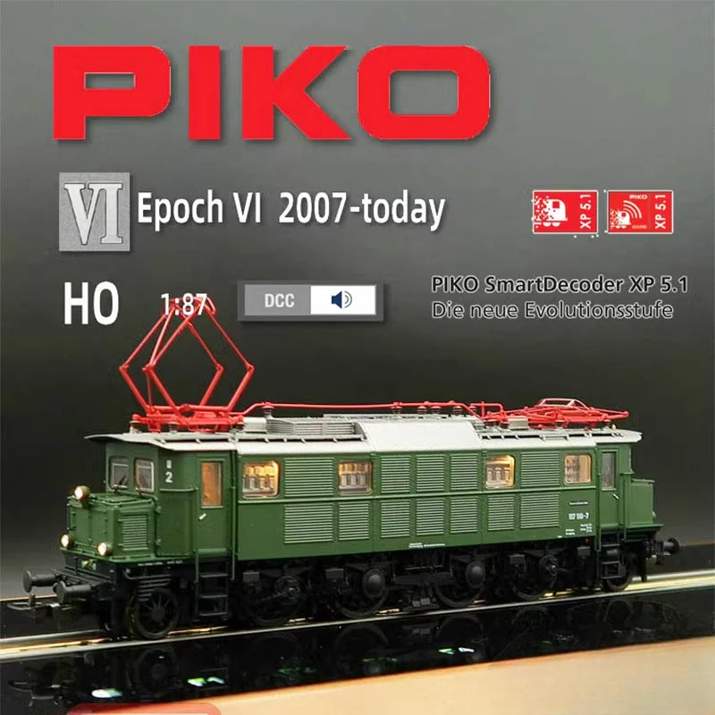 

PIKO Train Model HO Type 1/87 51492 BR117 Electric Locomotive Digital Sound Effect DB Fourth Generation Rail Car Toy Gift