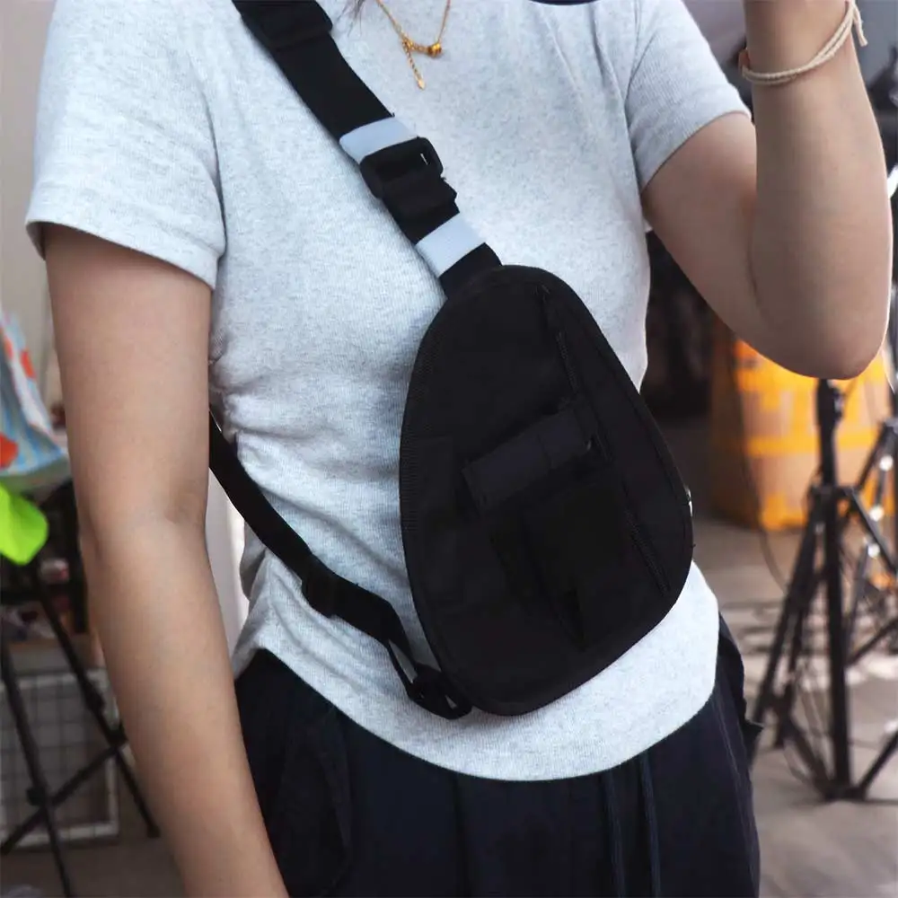 

Adjustable Radio Chest Harness Pack Oxford Cloth Multifunctional Walkie Talkie Bag Black Crossbody Bag Interphone Chest Bag