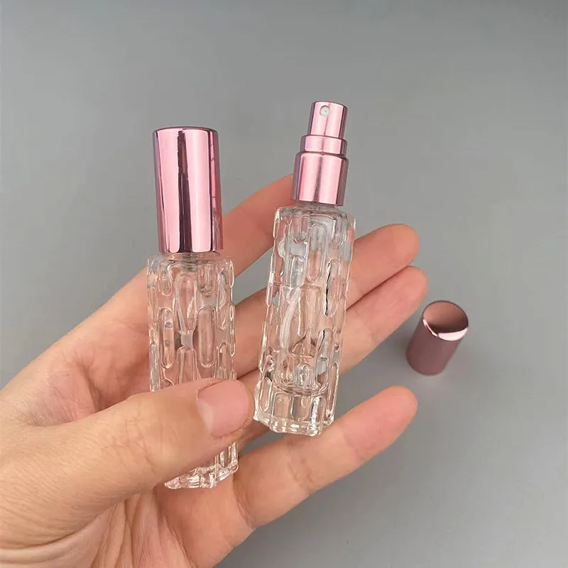 10/20/30pcs 10ml 투명 유리 휴대용 향수 병 화장품 컨테이너 빈 스프레이 분무기 여행 하위 병