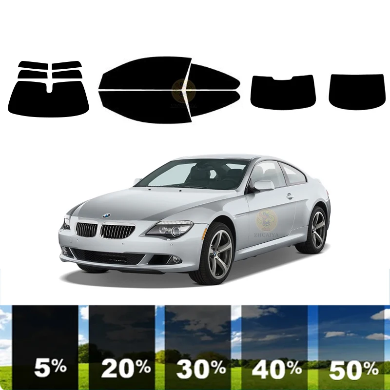 

precut Removable Window Tint Film For Car 100% UVR 5%-70%VLT Heat Insulation Carbon ﻿For BMW 6 SERIES 2 DR COUPE 2004-2011