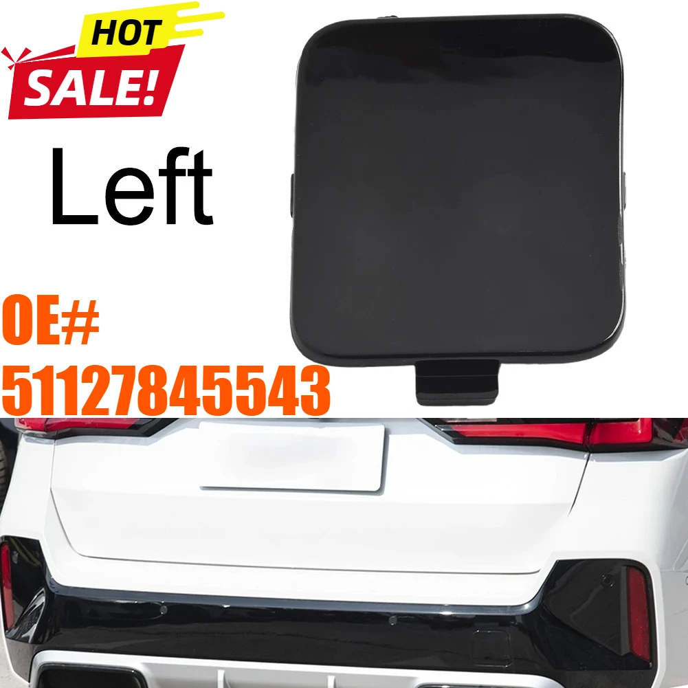 

1pcs Car Rear Left Bumper- Tow Hook Cover- Black 51127845543 For BMW X1 E84 2011-2015 With For M-sport Package Version-