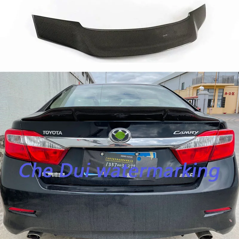 For Toyota 2012-2016 Camry Modified True Carbon Fiber Rear Spoiler True Carbon Fiber Rear Wing Trunk Trim