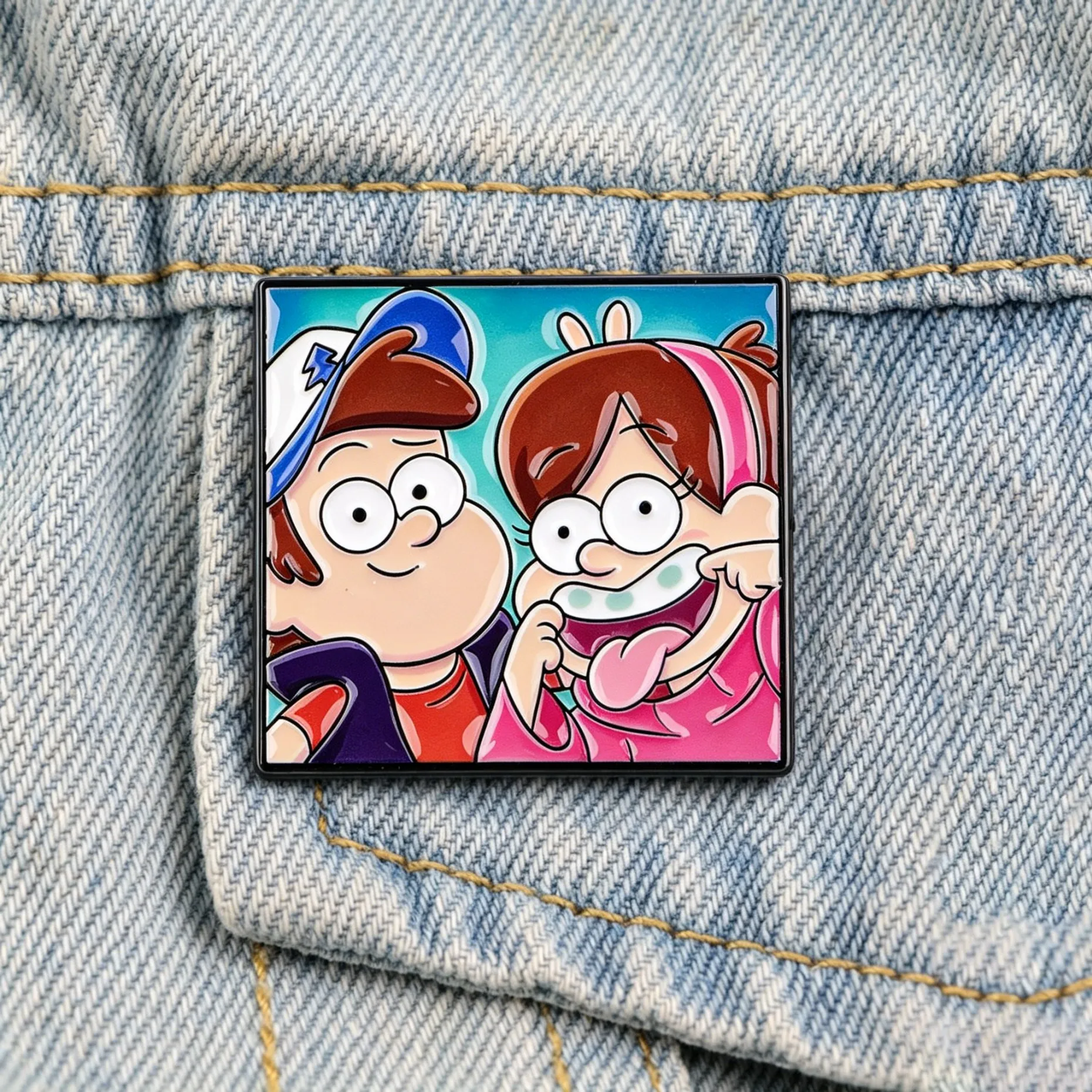Niedliche Emaille-Anstecknadel für Jungen und Mädchen, Vintage-Cartoon-Charakter-Brosche, Reversnadel, Abzeichen für Rucksack, Jacke, Tasche, Ornament, Fan-Geschenke