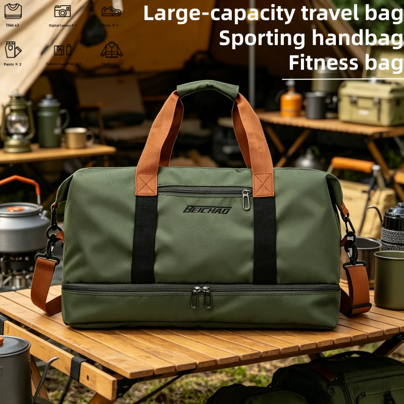 

Expandable Sports Gym Bag Large Capacity Fitness Travel Duffel Bag for Women Men Weekend Overnight Carry On Shoulder Tote Bag