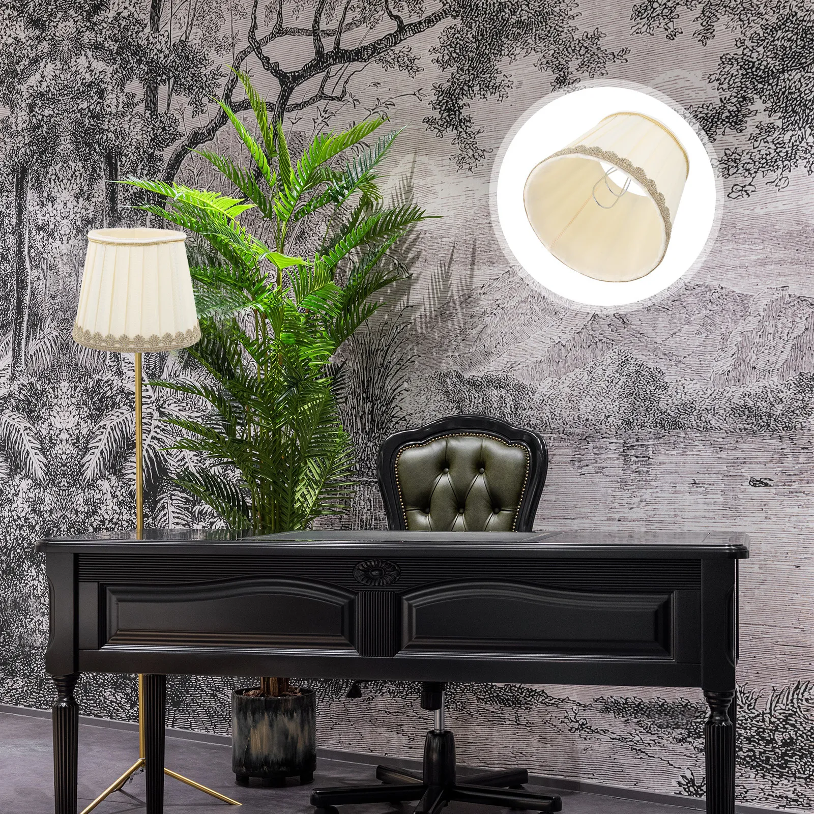 

Плиссированный абажур-накладка на лампу, шифоновый, декоративный, для внутреннего освещения, для теплого света