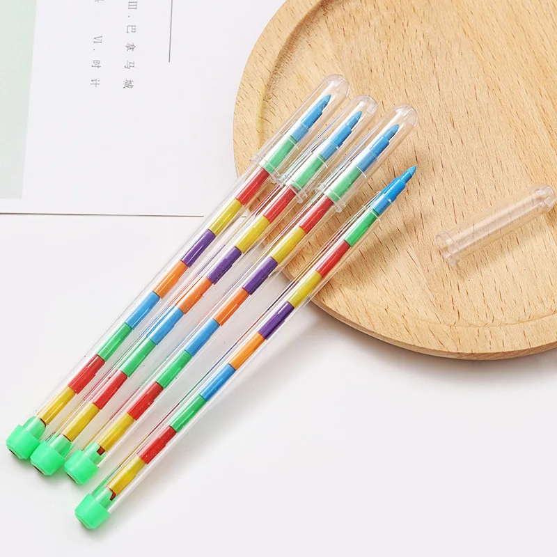 Kids Creative 10 Colors Crayon Student Drawing Color Pencil Multicolor Art Kawaii Writing Pen for Kids Gift School Stationery