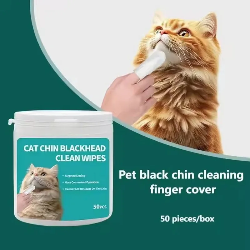 Pet Wet Wipes OEM 50pcs Cruelty-Free Cat Dog Chin Acne Care Gently Removes Black Stain Nurtures Softness & Freshness