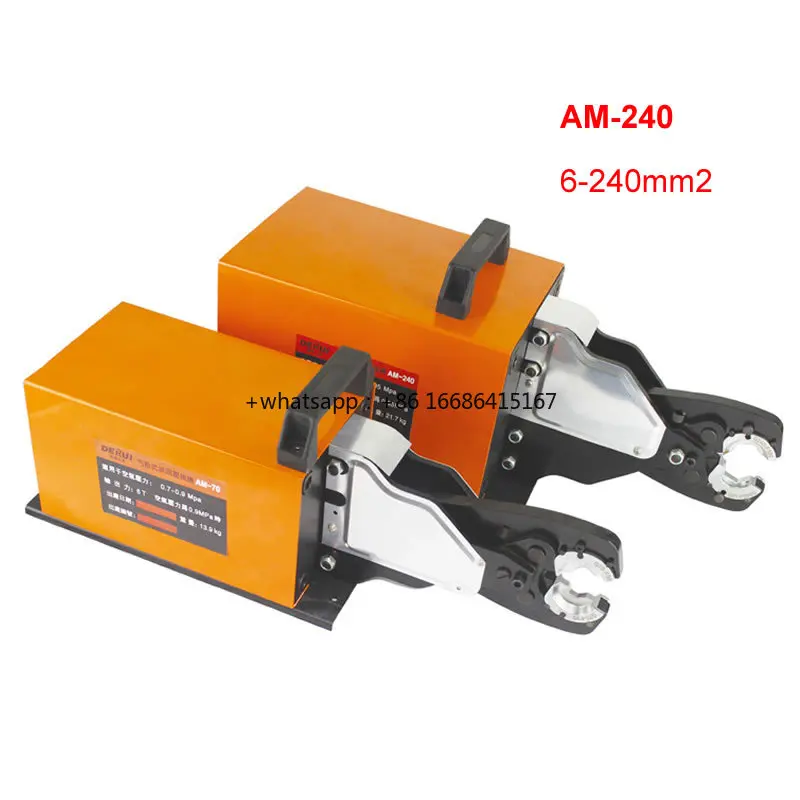 

AM-240 3.0T Пневматический обжимной станок 16-240 мм2 Неизолированный кабельный наконечник AM-70 70 мм2 Холодный шестигранный зажимной инструмент