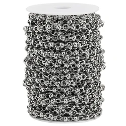 1 Meter Stainless Steel Round Link Handmade Chains for Diy Jewelry Findings Necklaces Bracelets Making Accessories Wholesale