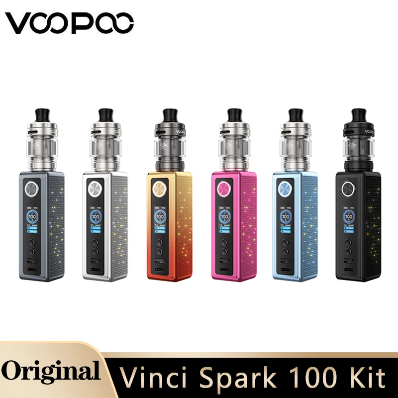 Original VOOPOO Vinci Spark 100 Kit 100W 18650 Battery 4.5ml Uforce-X Nano Tank with PnP X Coil Smart/RBA/ECO E Cigarette Vape