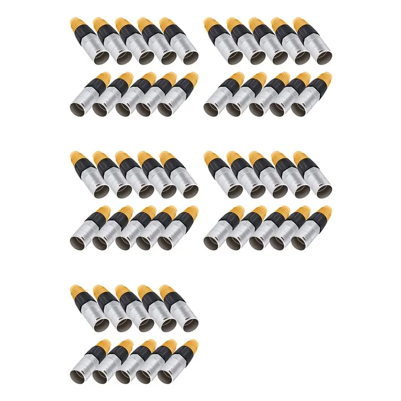 24-Hour Delivery 50PCS RJ45 Waterproof Panel Connector, Cat5e Ethernet Socket, Metal Ethernet Cable Connector For Industrial Hom