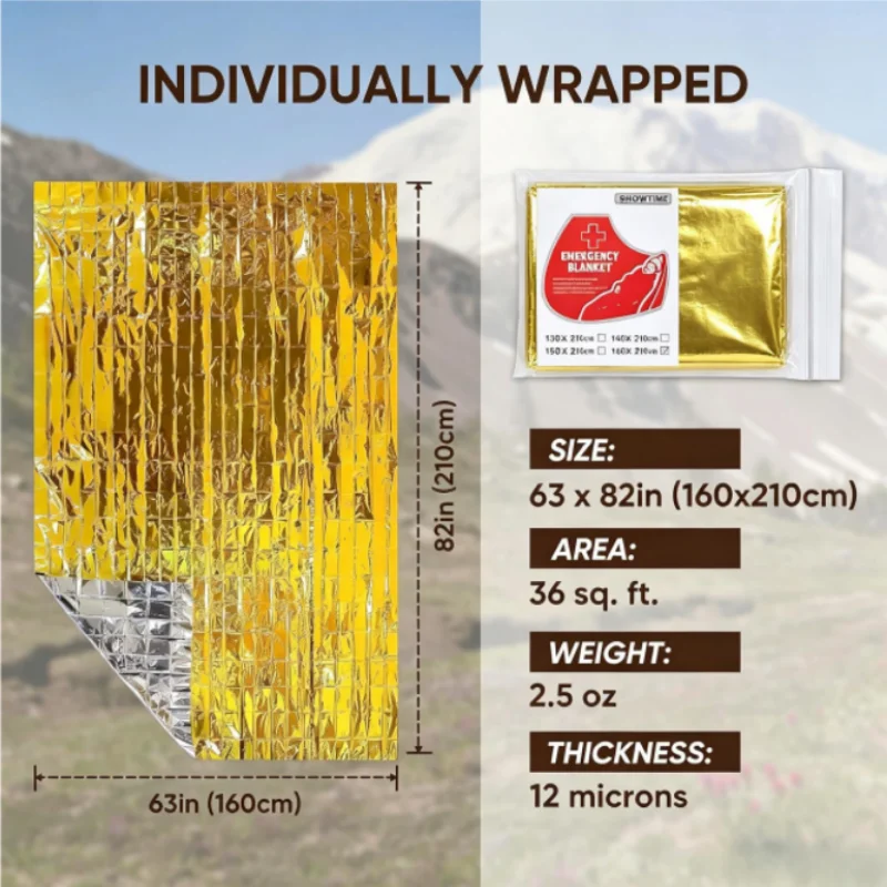 12 SZTUK Duże Koce Ratunkowe z – Survival Blanket Reflective recenzja i cena