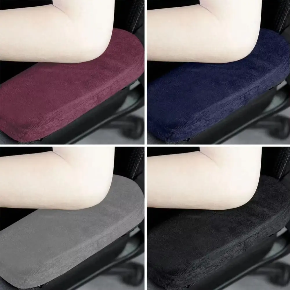 Memory Foam Chair Armrest Pads Fixed Buckle Cushion Pad Armrest Pads Cover Forearm Pressure Relief Arm Rest Cover