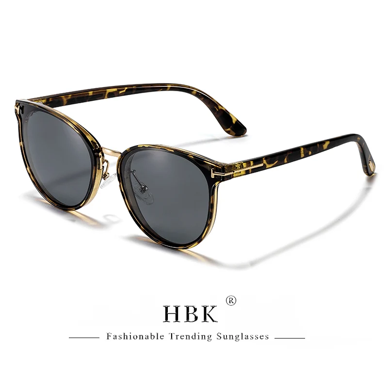 HBK Polarized Retro Protective Glasses Men Cat Eye Vintage Sun Glasses Luxury Woman Brand Design Fishing Cycling Driving Eyewear