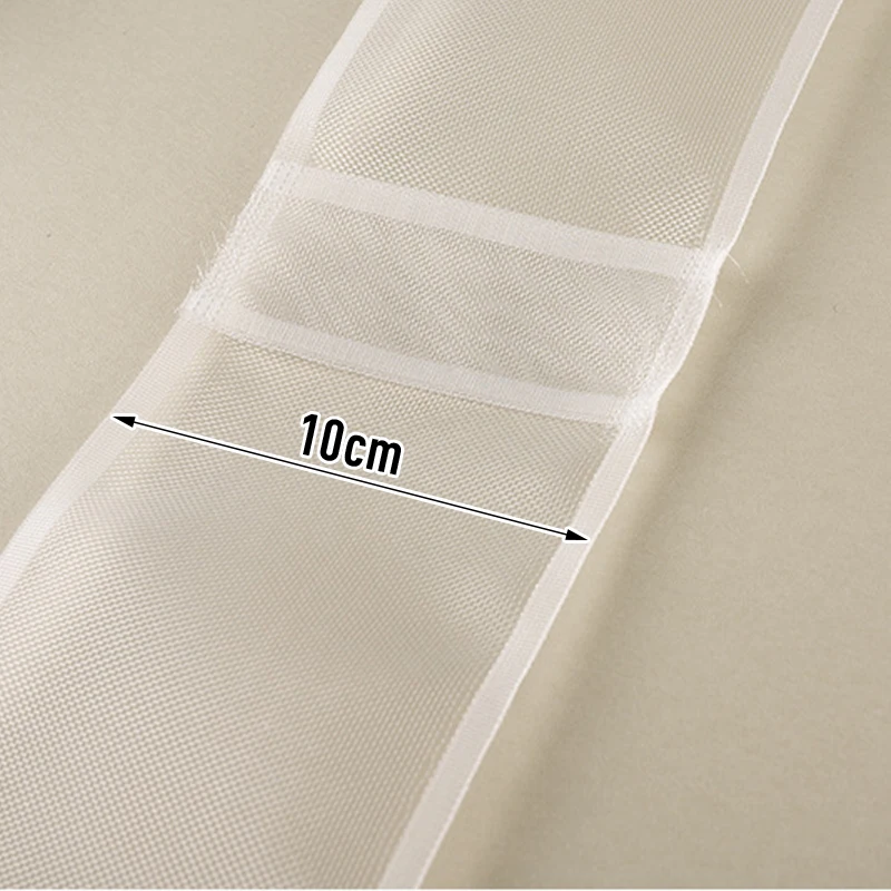 10cm wide 10/20Meter Curtain Tape Hook Curtains Accessories White Transparent Curtain Ribbon Polyester Rod Pocket Process