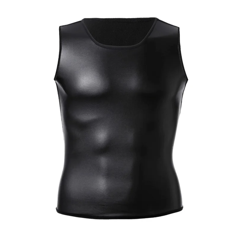 Men Slim Fit Stand Collar Casual Round Neck Waistcoat Jacket, Stylish Motorcycle Sleeveless Leather Shirt Tank Top Outerwear