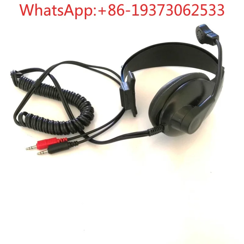 Unilateral Headphones with Microphone Rod Rotatable Elastic Wire Noise Reduction Dynamic Microphone