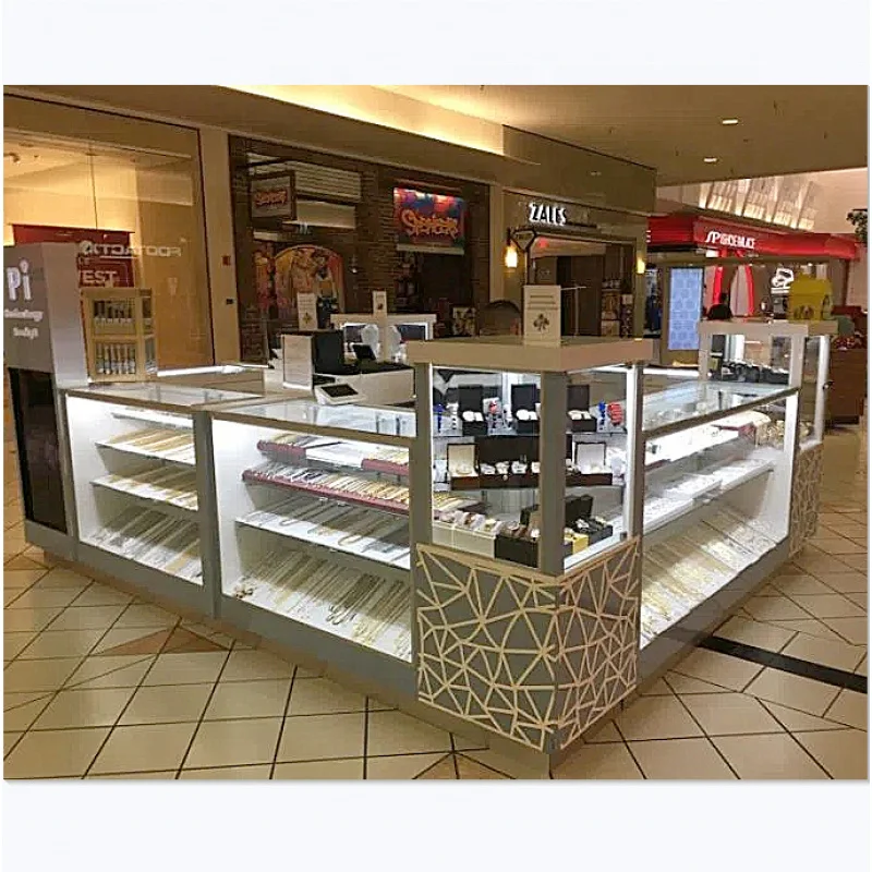 

2025customized. modern jewelry shop showcase jewelry booth mall small jewelry showcase kiosk design