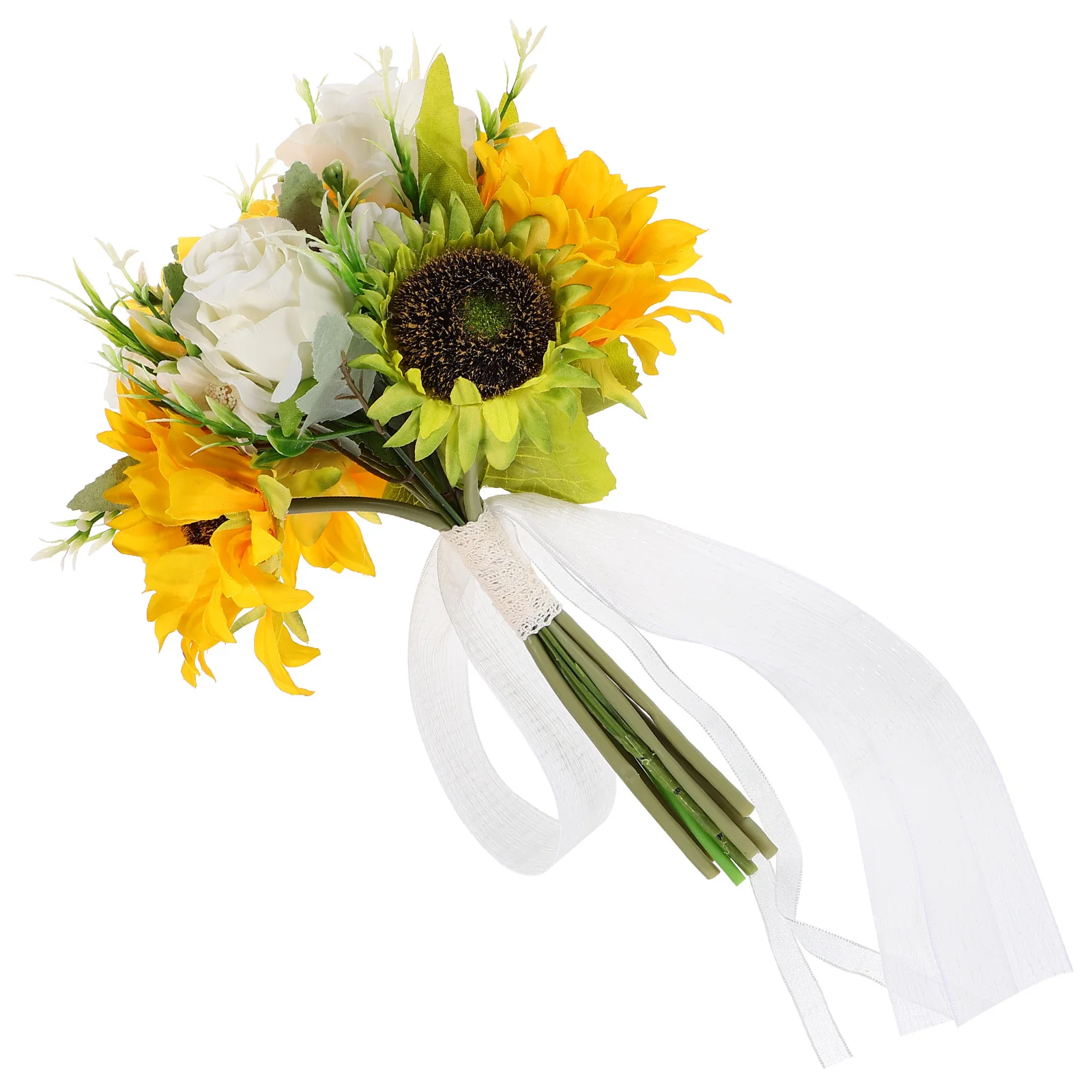 

Vivid Sunflower Artificial Flower Bouquet Delicate Fake Floral Ornament Table Centerpiece for Home Office Kitchen Coffee Table