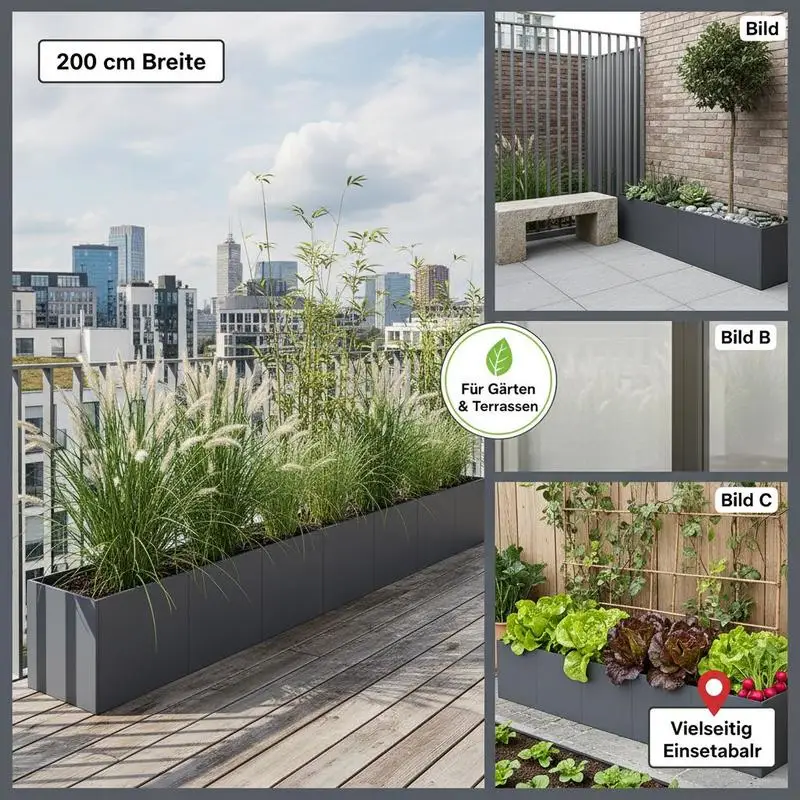 Bac à légumes surélevé en acier galvanisé grande capacité, drainage par le bas, jardinière surélevée pour légumes, herbes et fleurs, conteneur de plantation en métal pour extérieur