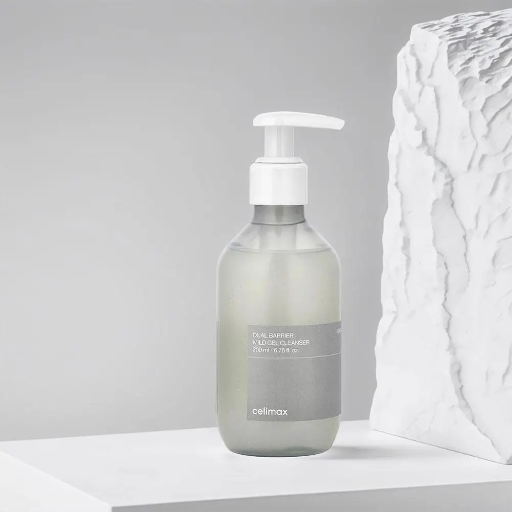 

Celimax Double Barrier Мягкий очищающий гель для лица Удаляет для чувствительной сухой кожи BHA Мягко омолает кожу макияж