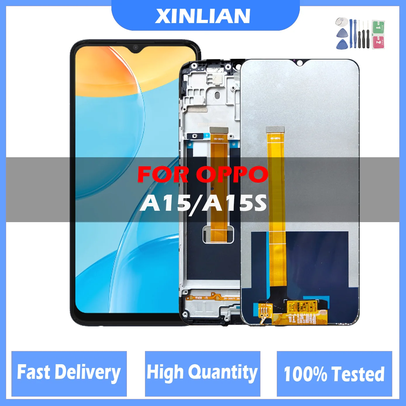 

6.52" LCD For OPPO A15 A15s LCD Display Touch Screen Digitizer Assembly Panel CPH2185 CPH2179 LCD Replacement Replace Parts