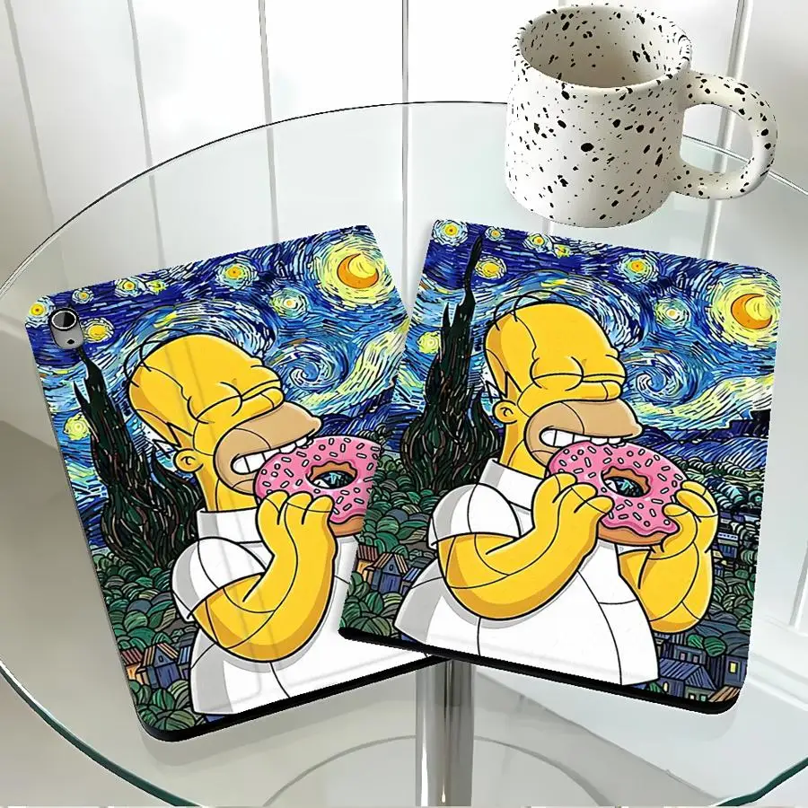 Case for Apple iPad Pro11 13 10th 7/8/9th Air 11 13 M4 M3 M2 A16 2026 with Pencil Slot Air 4/5/6th S-Simpsons Starry Space